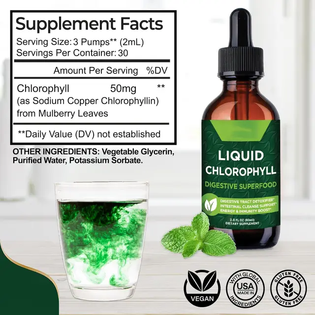 Chlorophyll Liquid Drops Droplets - Shop at LoveMi
