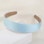 Color Elegant Headband Solid Color Baidu Headband Wide Fabric High Skull Top Headband - Light Blue