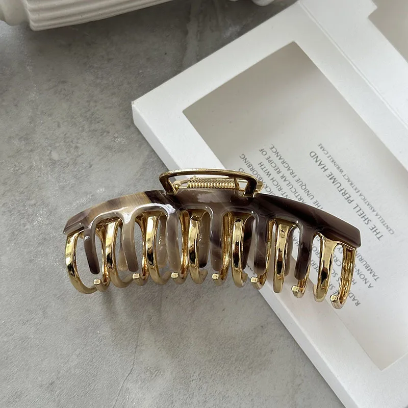 Women's Back Head Updo Hair Clip Patch Bone Clip Milk Coffee - Shop at LoveMi