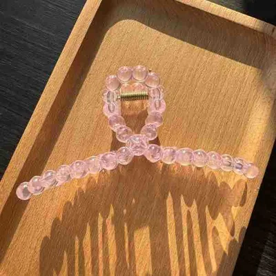 Lady Updo Shark Clip Hair Accessories Transparent Pink - Shop at LoveMi