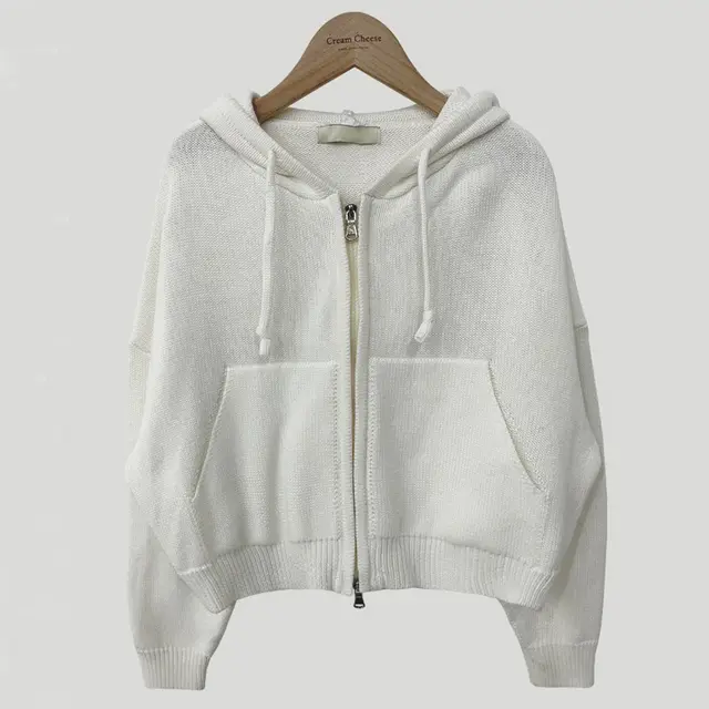 All matching Hooded Sweater Jacket Long sleeved Heavy Industry Pocket Beige - Shop at LoveMi