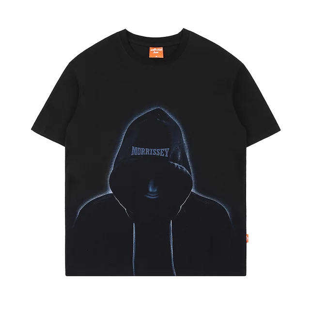 Loose Street Black Printed Round Neck T shirt Black - Shop at LoveMi