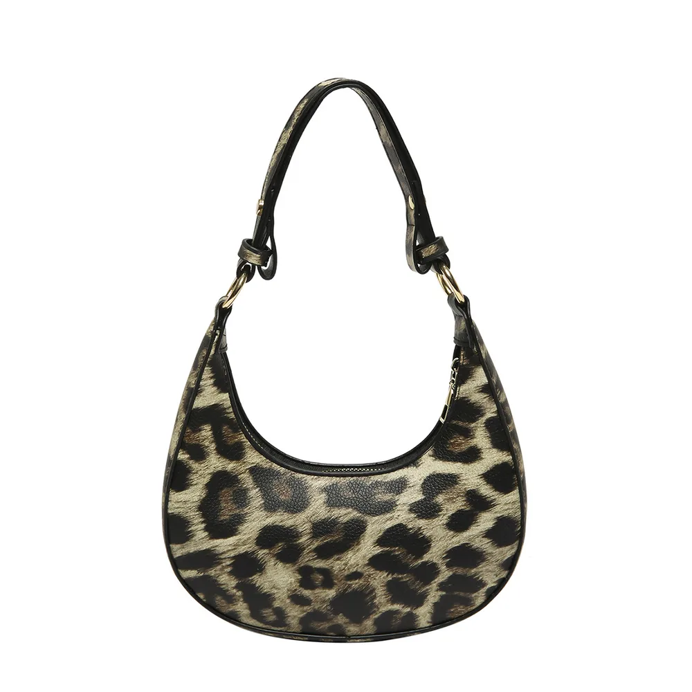 Crescent Retro Portable Underarm Bag Leopard - Shop at LoveMi