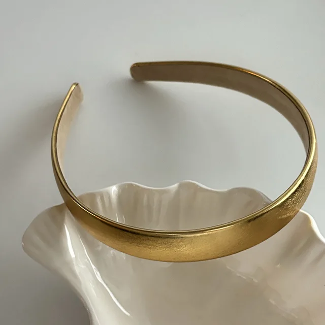 Silver Shiny Surface Slim Hair Hoop Women 3Golden Headband - Shop at LoveMi