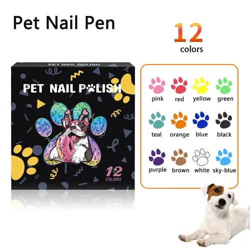Opaque Color Nail Brush Graffiti Water based Laminated Pet Manicure 12 Color Box Set - Shop at LoveMi