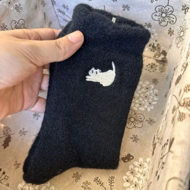 Women's Mink Fur Tube Socks Fleece Lined Padded Warm Keeping Maternity Socks Black - Shop at LoveMi