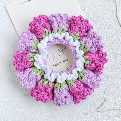 Handmade Crochet Orchid Yarn Headband Purple - Shop at LoveMi