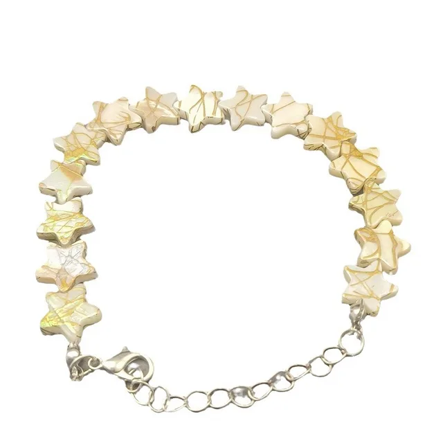 Exquisite Natural Shell Five pointed Star Hand woven Beads Bracelet - Shop at LoveMi
