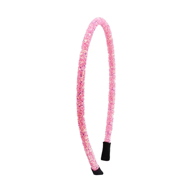 Women's 5mm Onion Powder Color Sequin Bundle Hairpin Hair Hoop Pink - Shop at LoveMi
