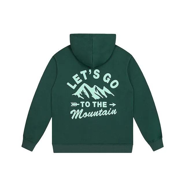 RFS Thickened Foam Printed Hoodie Loose Green - Shop at LoveMi