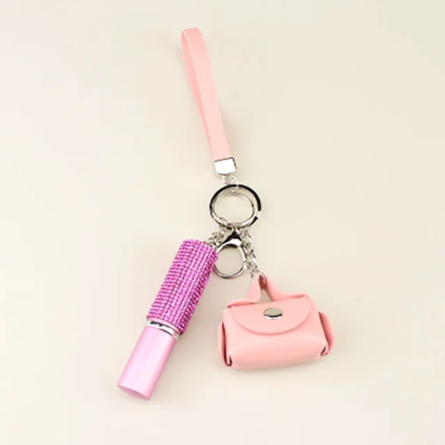 Coin Purse Diamond 5 Ml Perfume Spray Empty Bottle Keychain Pink - Shop at LoveMi