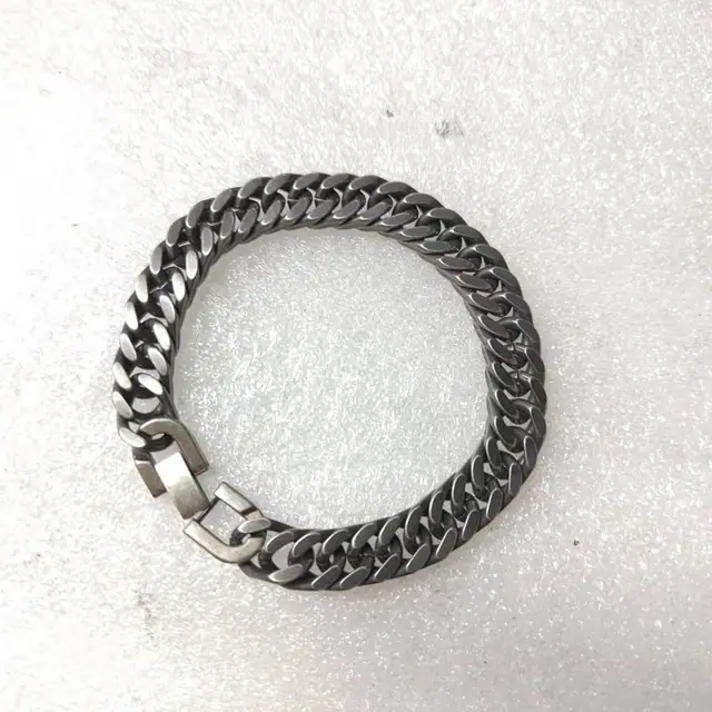 Vintage Men's Bracelet Simple Versatile Personality Cuban Bracelet Men's European Hip Hop Titanium Steel Bracelet Retro - Shop at LoveMi