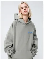 Coffee Gray Hooded Top Gykj