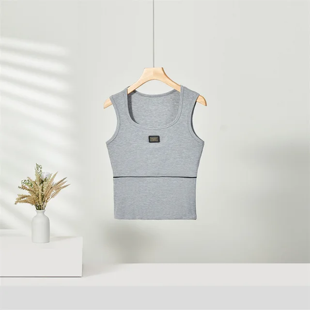 Spring And Summer Women's Bottoming Camisole Women's Slim Fit Inner Wear Flower Gray - Shop at LoveMi