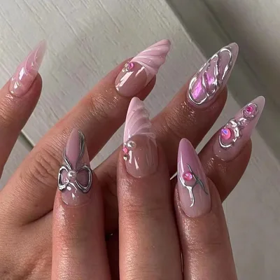 3D Three dimensional Popular Rhinestone Relief Fake Nails Ds17 - Shop at LoveMi