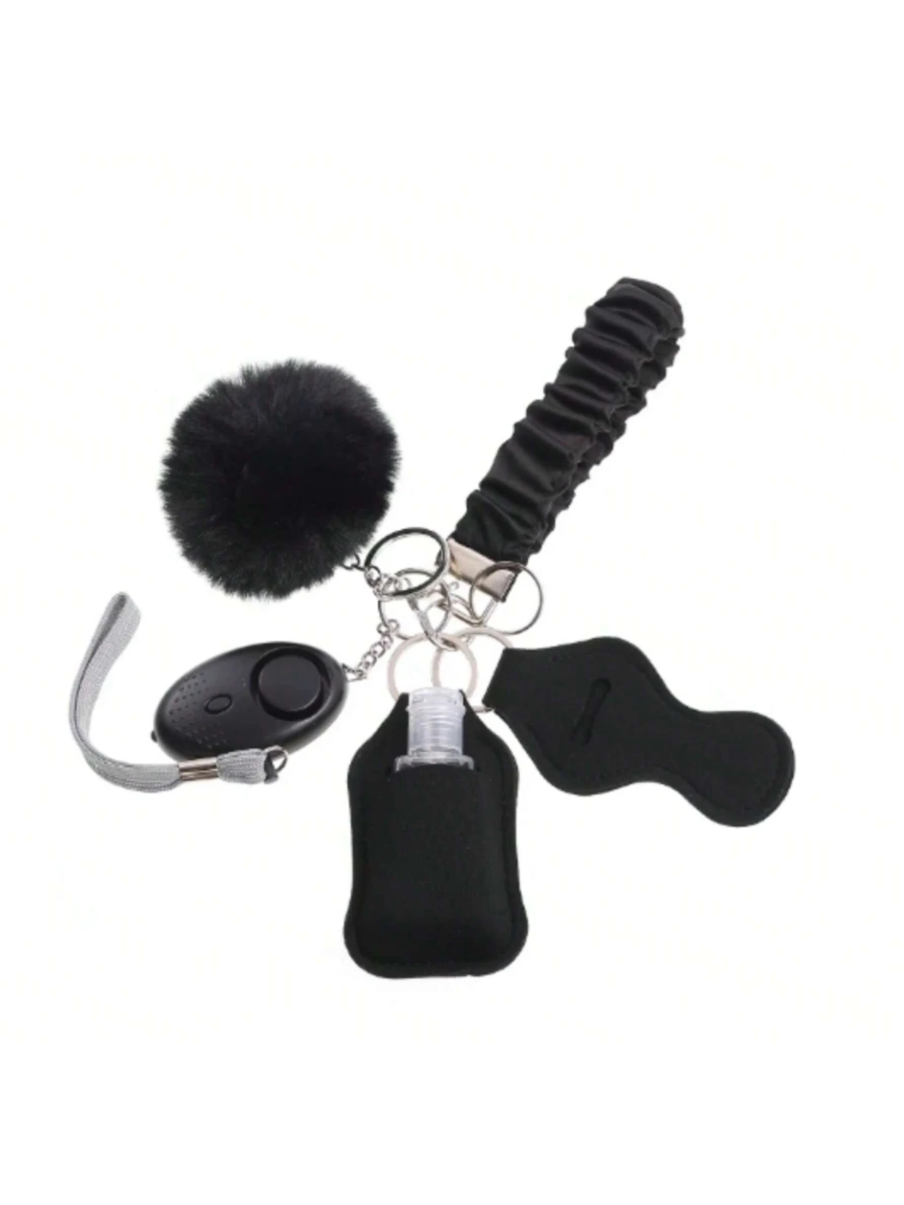 Large Intestine Ring Key Chain Lip Balm Cover - Black