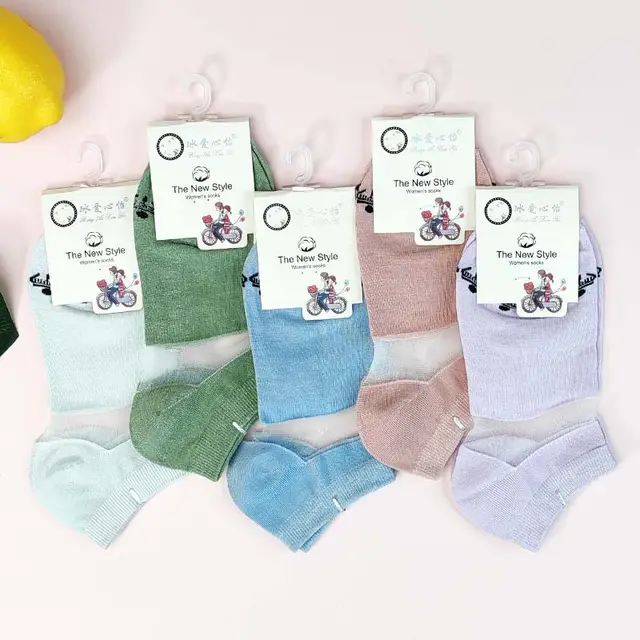 Pure Colored Cotton Women's Low cut Liners Socks Candy Color Short Socks Japanese Style Random Glass Color - Shop at LoveMi