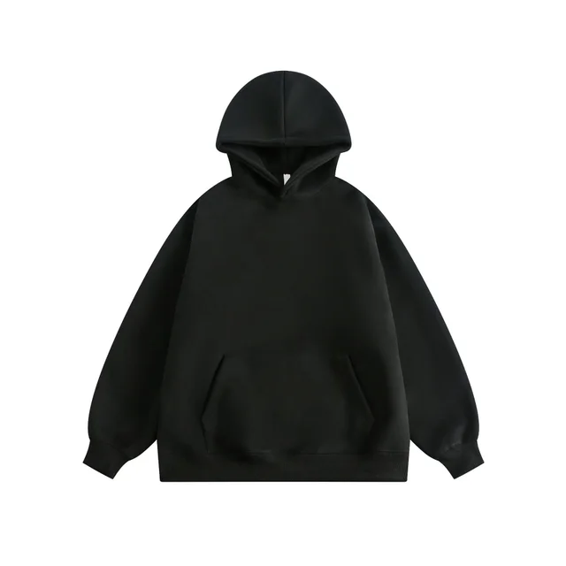 New Couple Simple Pullover Women's Clothing Solid Color All match Hoodie Black - Shop at LoveMi
