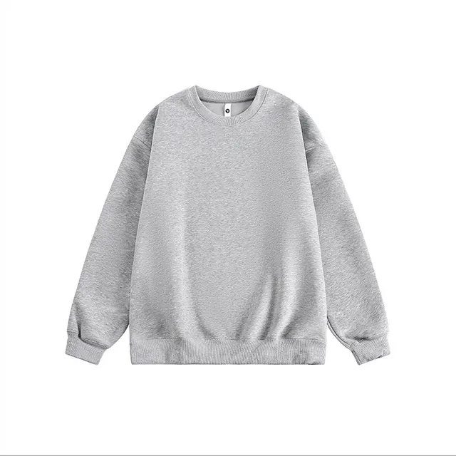 Autumn New Long sleeved T shirt Loose Couple's Tops Sweater Flower Gray - Shop at LoveMi