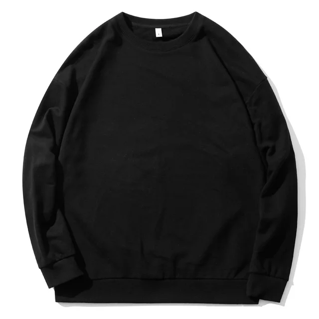 Pullover Solid Color With Fur Sweater Men's Loose Couple Sweater Black - Shop at LoveMi