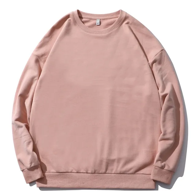 Pullover Solid Color With Fur Sweater Men's Loose Couple Sweater Pink - Shop at LoveMi