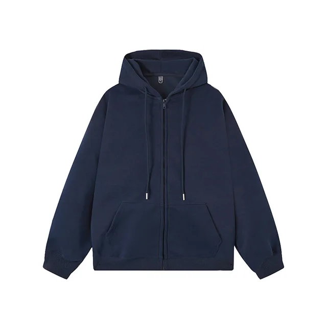 American Casual Men's And Women's Same Style Cardigan Coat Outerwear Navy Blue - Shop at LoveMi