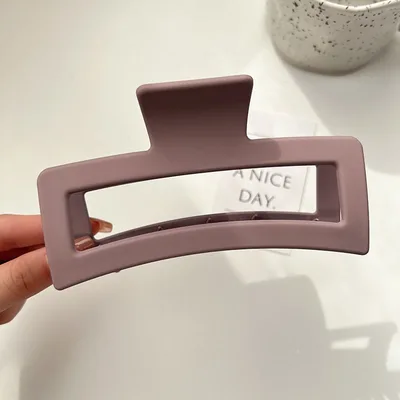 Volume Large Size Color Shark Clip Thick Hair Grip Milk Coffee - Shop at LoveMi