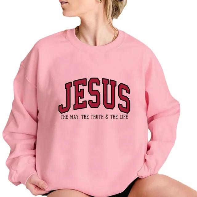 Letter Pattern Printing Fashion Composite Sweater Pink - Shop at LoveMi
