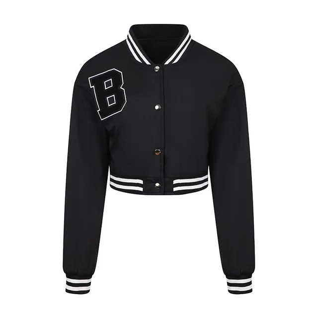 Women's Casual Jacket Spring And Autumn Thin Cotton Coat Black - Shop at LoveMi