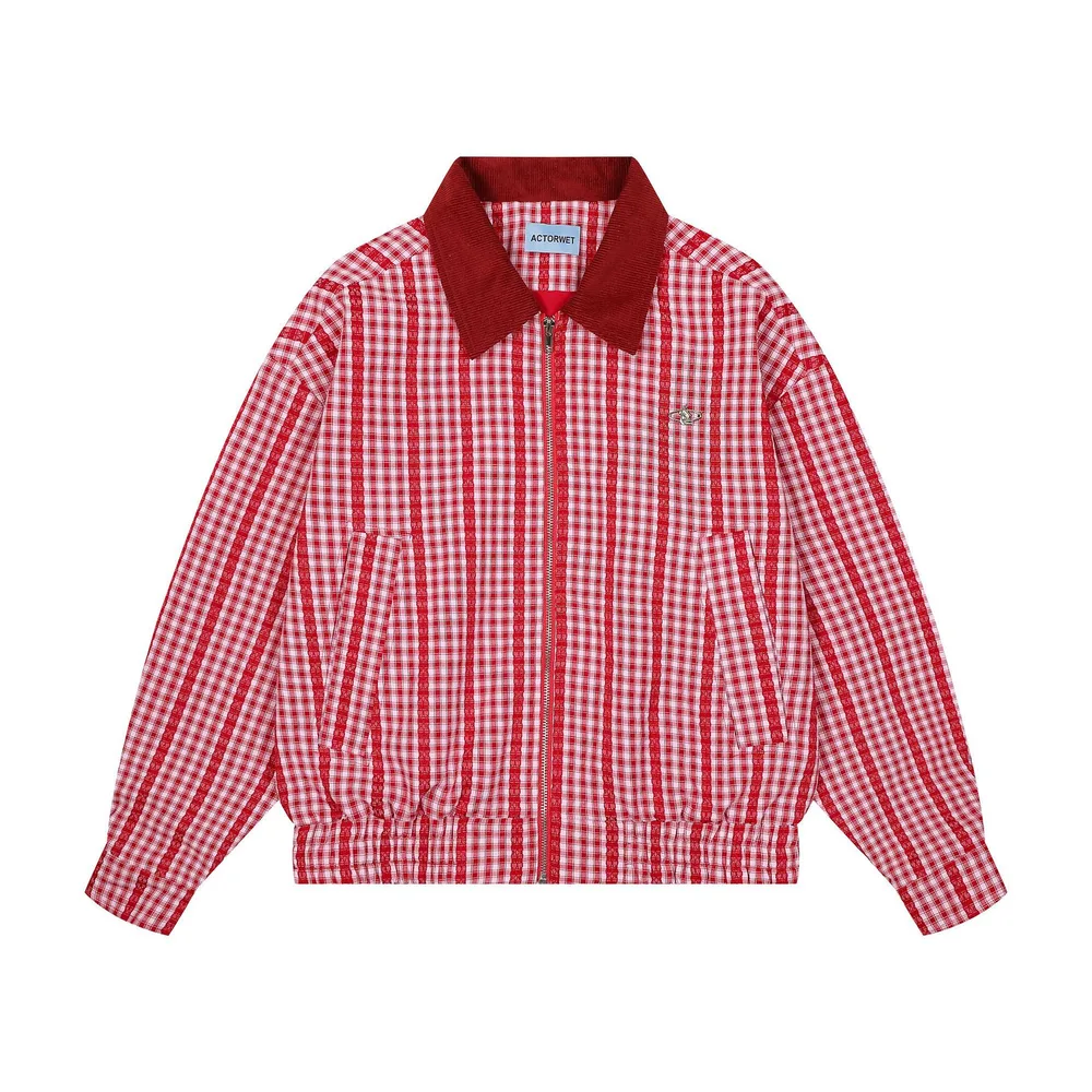 Fashion Long Sleeve Lapel Temperament Leisure Shirt Red - Shop at LoveMi