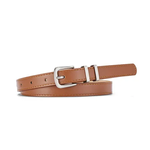 Decorate Student Y2k Multi color Thin Waist Belt For Women Camel - Shop at LoveMi