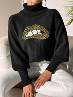 Black Leopard Print Lip