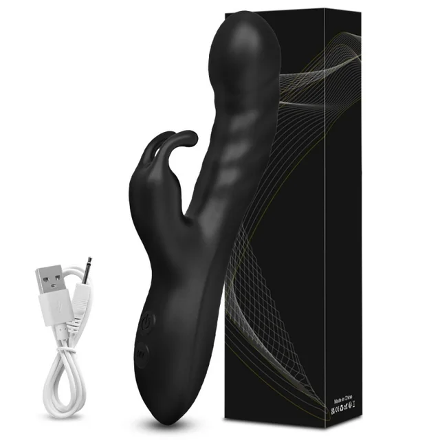 Automatic Rabbit Vibration G point Massage For Women's Products Black - Shop at LoveMi