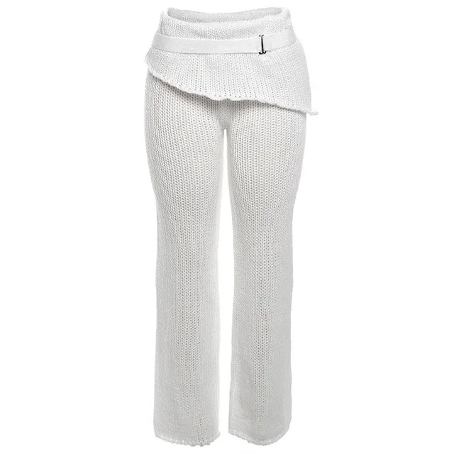Fashion Hollowed out Short Women's Suit White Trousers - Shop at LoveMi