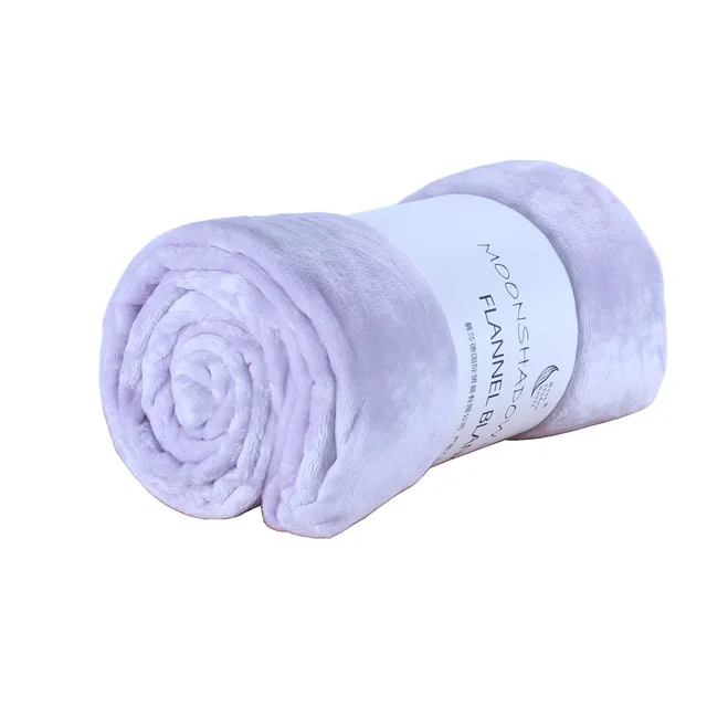Bed Sheet Nap Blanket Flannel Coral Fleece Air conditioning Blanket Cover Blanket Light Purple - Shop at LoveMi