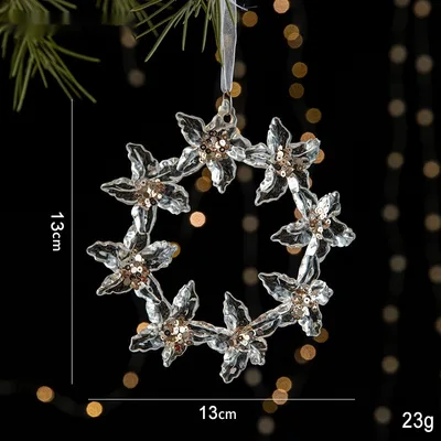 Christmas Decorations Sequins Acrylic Transparent Pendant Garland - Shop at LoveMi