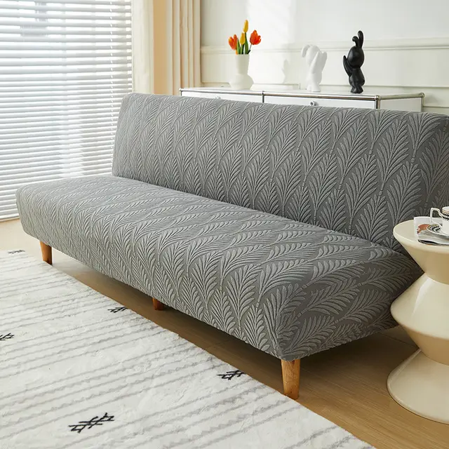 Elastic Dirt proof Non slip All inclusive Three dimensional Jacquard Sofa Cover Dark Gray - Shop at LoveMi