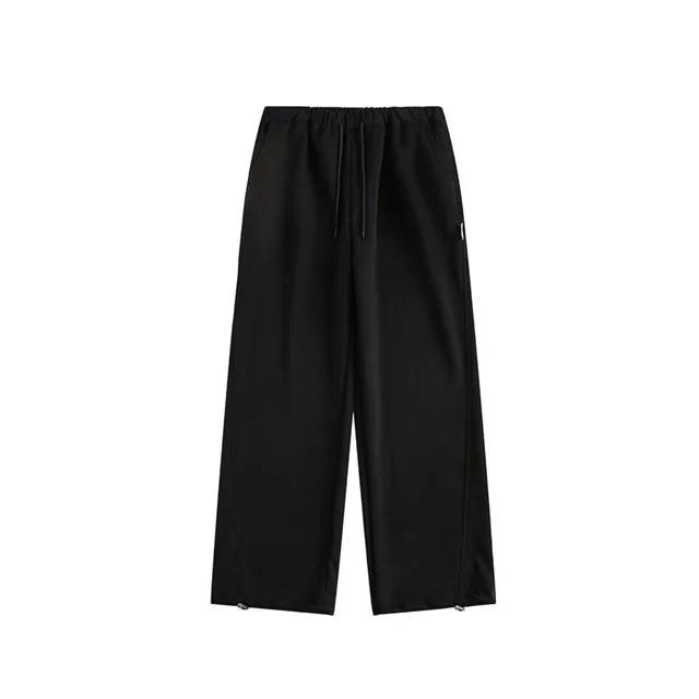 Retro 3D Cutting Casual Sweatpants Men And Women Black - Shop at LoveMi