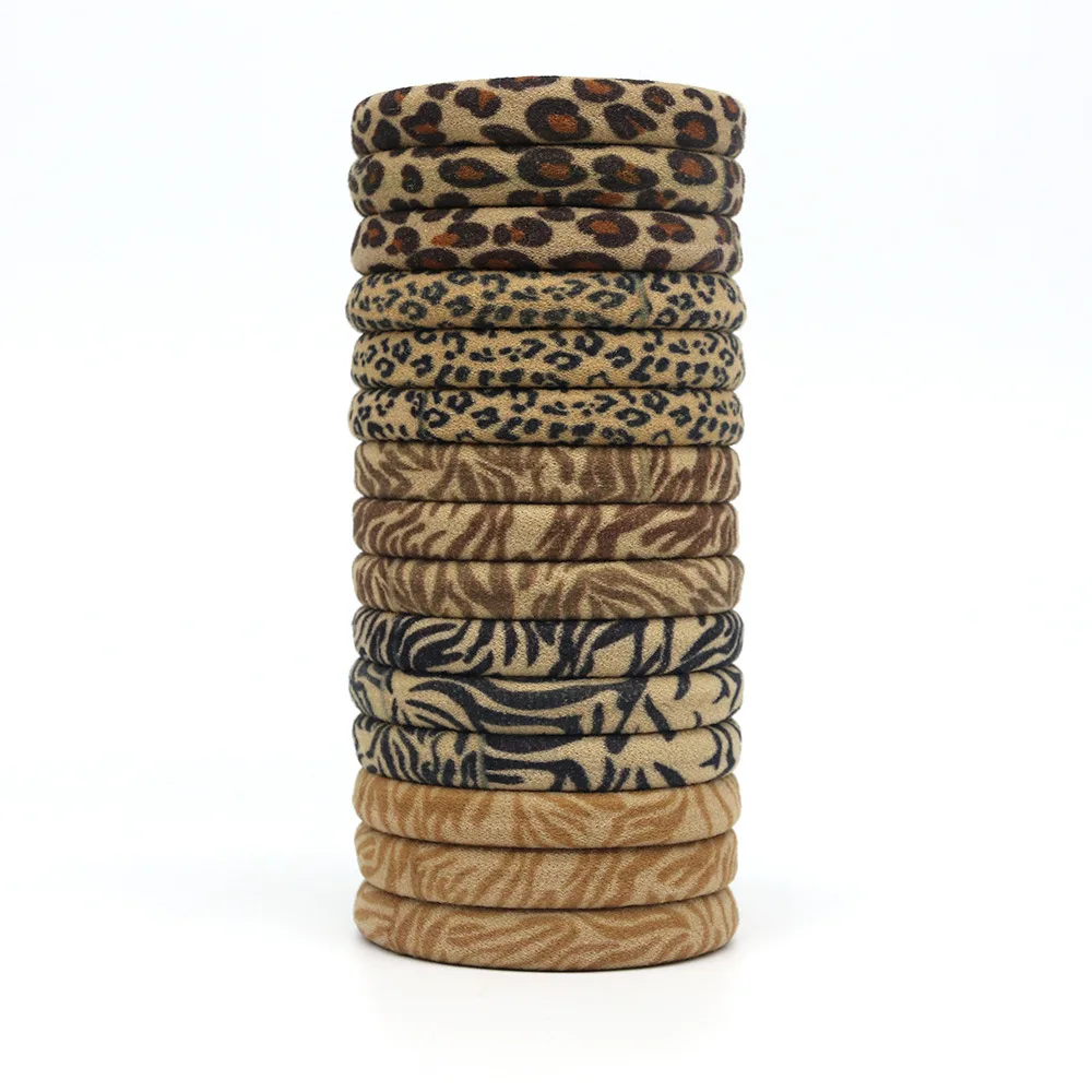 Leopard Towel Hair Ring 25Pcs - Shop at LoveMi