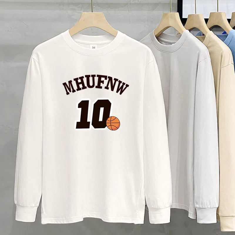 230g Heavy Cotton Long sleeved T shirt For Women Fh24 Basketball - Shop at LoveMi