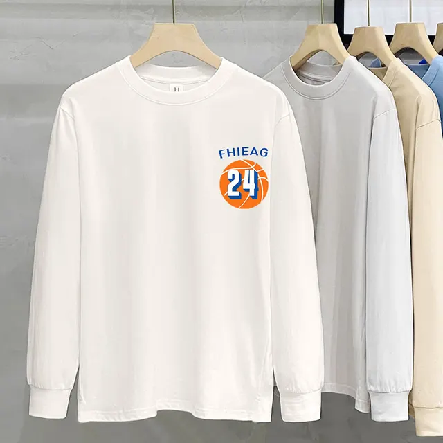 230g Heavy Cotton Long sleeved T shirt For Women National Tide Copper Coins - Shop at LoveMi