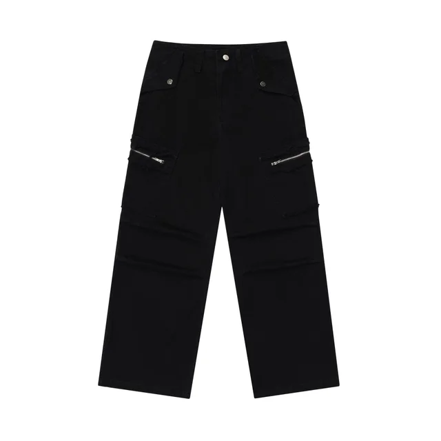 High grade Multi pocket Design Tooling Heavy Industry Casual Trousers Black - Shop at LoveMi