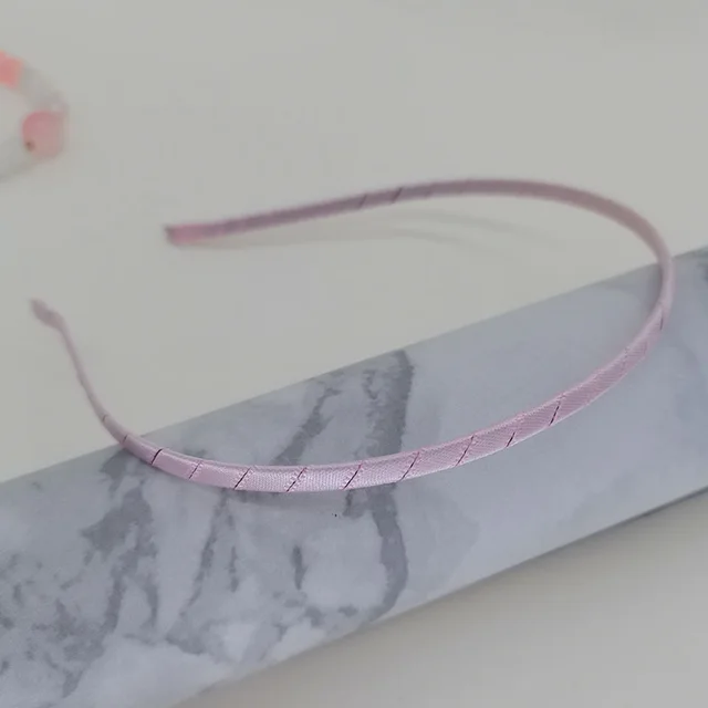 DIY Handmade Hair Accessories Colorful Narrow Goods Head Buckle Metal Thin Headband Purple - Shop at LoveMi
