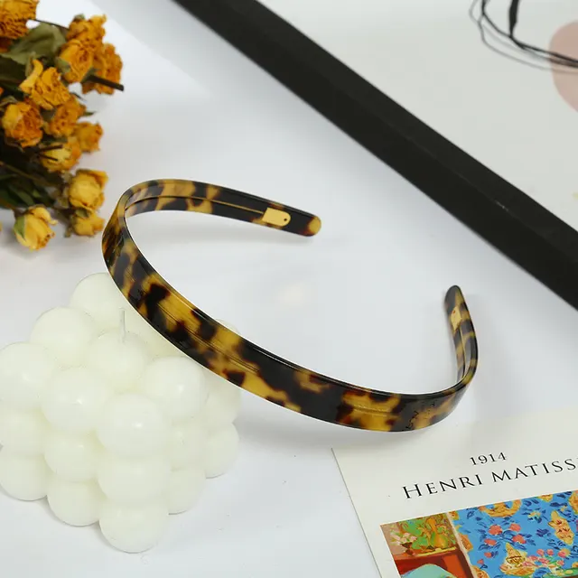 New Korean Style Ins Ornament Acetate Hair Accessories Hawksbill Color Headband Leopard Color - Shop at LoveMi