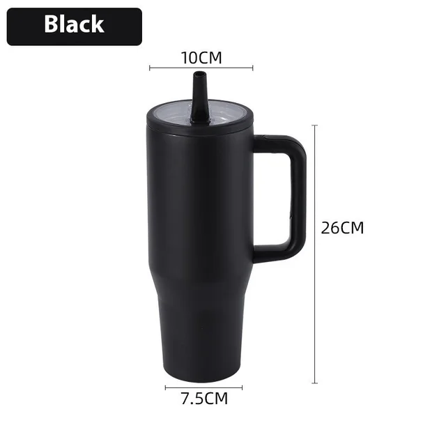 Car Portable Leak proof Silicone Folding Cup With Straw Black - Shop at LoveMi