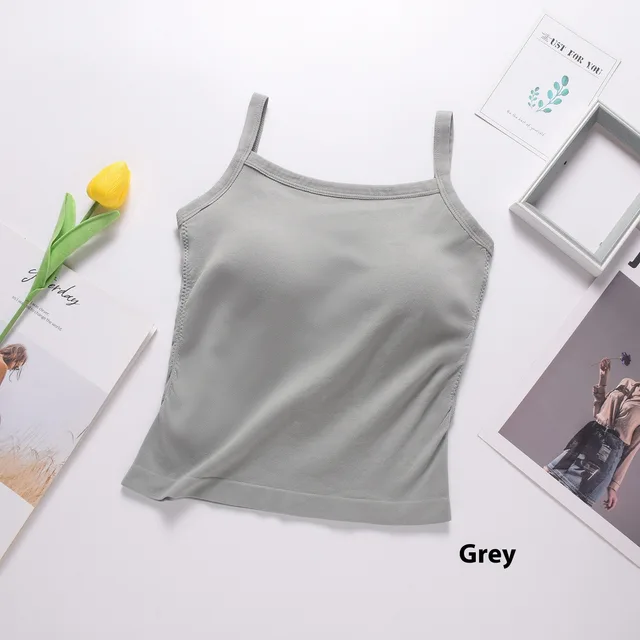 Vest With Chest Pad Slim Fit Short Underwear Gray - Shop at LoveMi