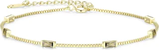 Fashion Special-interest Colorful Square Zircon Bracelet - July Olive Green