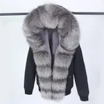 Black Blue Silver Fox Fur