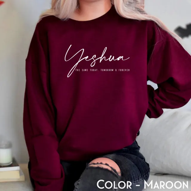 New Fleece lined Long Sleeve Round Neck Women's Sweater Maroon - Shop at LoveMi