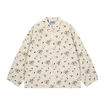 Loose Retro Jacquard Heavy Industry Baseball Uniform Jacket - Apricot
